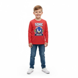 Tee-shirt manches longues Sonic rouge – Taille 8 ans