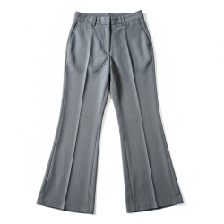 Pantalon large gris femme...