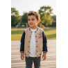 Veste mi-saison garçon style baseball marine et beige Lupilu – Taille 8 ans
