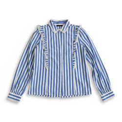 Chemise femme rayée bleu et...