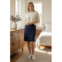 Jupe femme coupe tailleur bleu marine H&M – Taille 36