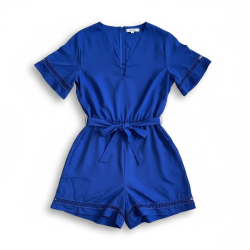 Combishort femme bleu avec...
