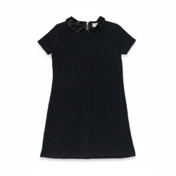 Robe fille noire col...