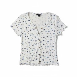 Crop top femme fleuri Kiabi...