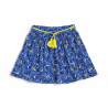 Jupe fille 10 ans à fleurs bleues et jaunes | Taille élastique